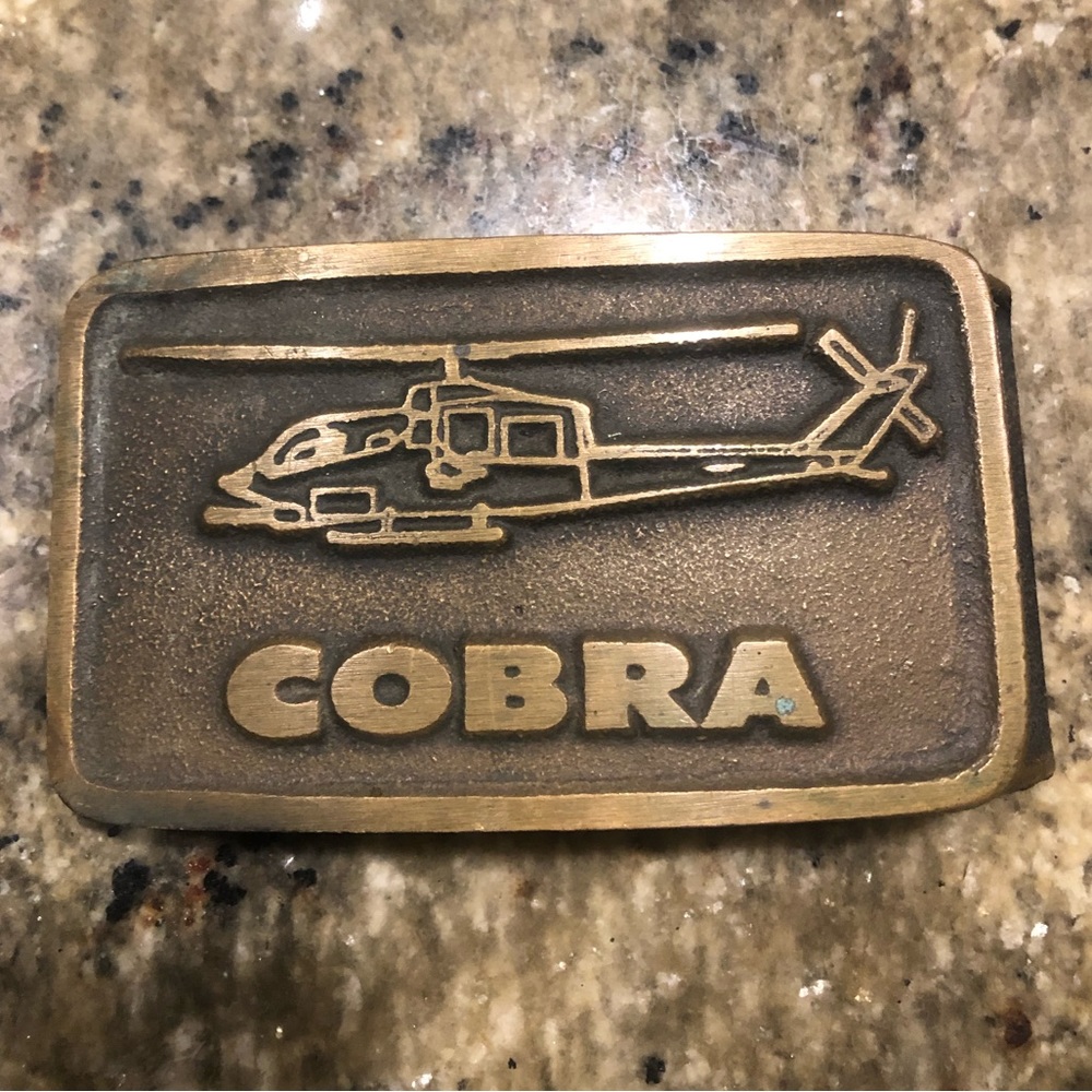 Vintage Belt Buckle Cobra Attack Helicopter